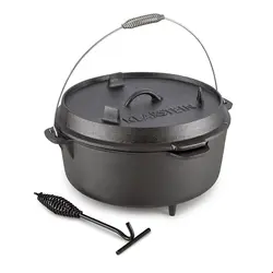 قابلمه باربیکیو اجاق هلندی 11.4 لیتری کلارشتاین آلمان Klarstein Hotrod 145 Dutch Oven Schwarz