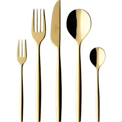 سرویس قاشق چنگال 30 پارچه ویلروی اند باخ آلمان Villeroy - Boch Metro Chic d'Or Besteckset 30-teilig gold