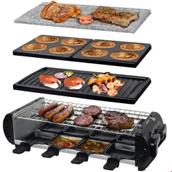 گریل راکلت پز پنکیک ساز سینتروکس آلمان  Syntrox Germany Raclette Grill Set Liestal mit Wechselplatten