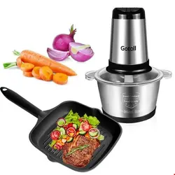 خرد کن چندکاره ماهیتابه گوتول Gotoll Zerkleinerer GL360MS+OZ382A, 350 W, Koch-Set in Zerkleinerer/Pfanne, S082A0E1P2