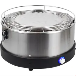 گریل باربیکیو کباب پز زغالی سینتروکس آلمان Syntrox Germany Holzkohlegrill Ciudad aus Edelstahl Raucharm  Höhe 195 mm  A Ware
