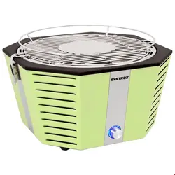 گریل باربیکیو کباب پز زغالی سینتروکس آلمان Syntrox Germany Holzkohlegrill Córdoba aus Edelstahl Farbwahl grün A Ware