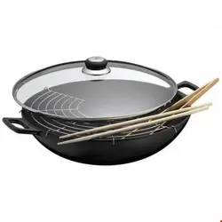 ماهیتابه چدنی وک وی ام اف آلمان Wok - 36 cm Gusseisen mit Glasdeckel