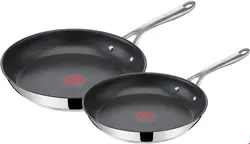 ست ماهیتابه 2 پارچه تفال فرانسه Tefal Jamie Oliver Cook's Direct Pfannen-Set 2-teilig 24/28 cm (E304S2)