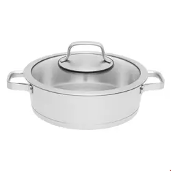 ماهیتابه درب دار 24 سانت برگهف بلژیک Berghoff Doppelgriffsauteuse mit Deckel Manhattan 24cm - Essentials