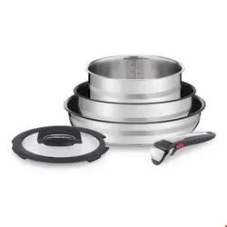سرویس قابلمه و ماهیتابه 5 پارچه تفال فرانسه Tefal Jamie Oliver Ingenio 5-teiliges Set L95690