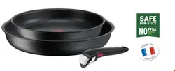 ست ماهیتابه 3 پارچه تفال فرانسه Tefal Ingenio Black Stone Pfannen-Set 3-tlg ( 24-28cm)