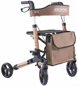 واکر ویلچر رولاتور تاشو آربوس Arebos Rollator klappbar braun