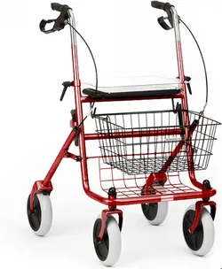 واکر ویلچر رولاتور تاشو لودویگ برترام Ludwig Bertram Russka Standard Rollator rot