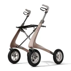 واکر ویلچر رولاتور تاشو اکر Acre Overland Carbon Rollator metallic-braun