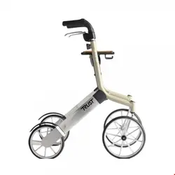 واکر ویلچر رولاتور تاشو تراست Trust Care Outdoor Rollator Lets Go Out beige/silber