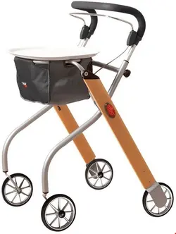 واکر ویلچر رولاتور تاشو تراست Trust Care Indoor Rollator Let s Go Holz/silber