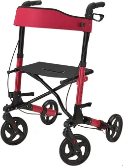 واکر ویلچر رولاتور تاشو جاسکیس Juskys Rollator Vital rot