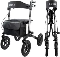 واکر ویلچر رولاتور مسافرتی تاشو لش Lösch Tabas Mobility Air Rollator silber