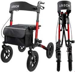 واکر ویلچر رولاتور مسافرتی تاشو لش Lösch Tabas Mobility Air Rollator rot
