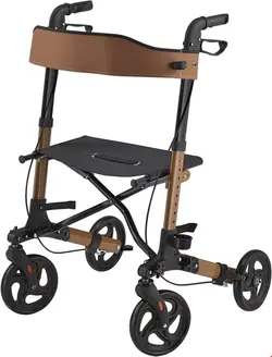 واکر ویلچر رولاتور تاشو جاسکیس Juskys Rollator Vital braun