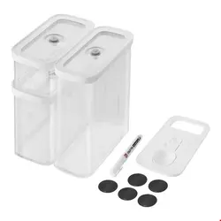 ظروف حبوبات زولینگ آلمان ZWILLING FRESH SAVE CUBE Set M / 5-tlg Transparent-Weiß