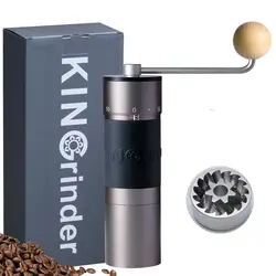 خرید از آمازون - آسیاب قهوه دستی KINGrinder K6 با 200 سطح آسیاب قابل تنظیم برای Aeropress، فرنچ پرس، قطره، اسپرسو، ظرفیت 35 گرم