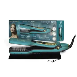 خرید از آمازون - DEMELISS - صفحه تیتانیوم صاف کننده مو Saint Algue Steam - Steam Styler - Maxi Tank یکپارچه 40ml - شانه کناری قابل جابجایی - صاف کننده و محافظت فوق العاده مو - نسخه آبی