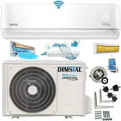 خرید از آمازون - DIMSTAL 12000 BTU 3.6kW ULTRA - تهویه مطبوع اسپلیت + گرمایش ECO Smart WiFi Self-Clean Super-Ioniser