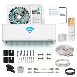 خرید از آمازون - کولر گازی و بخاری اسپلیت Homeinnovator Quick Connect 18000 BTU - کولر گازی 230 ولتی با کیت نصب کم مصرف - کولر گازی اینورتر (سفید، 5100، وات) سفید 5100 وات