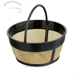 خرید از آمازون - فیلتر دائمی رنگ طلایی همیلتون بیچ مناسب اکثر قهوه سازهای 8 تا 12 فنجانی (80675R/80675)، فیلترهای فنجانی از جنس استنلس استیل