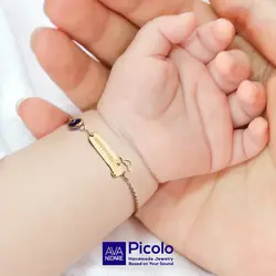 دستبند طلای کودک Picolo Boy - با فرکانس صدای شما