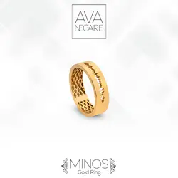 حلقه فرکانس صدا مدل مینوس Minos طلای ۱۸ عیار