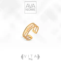 انگشتر فرکانس صدا مدل ویتا Vita طلای ۱۸ عیار