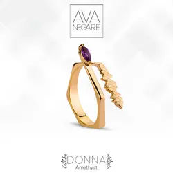 انگشتر فرکانس صدا مدل دونا DONNA طلای ۱۸ عیار