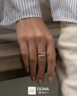 انگشتر فرکانس صدا مدل دونا DONNA طلای ۱۸ عیار