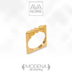 انگشتر فرکانس صدا مدل Modena طلای ۱۸ عیار