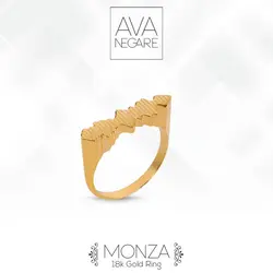 انگشتر فرکانس صدا مدل Monza طلای ۱۸ عیار