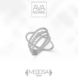 انگشتر فرکانس صدا مدل Medosa نقره ۹۲۵