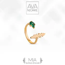 انگشتر فرکانس صدا مدل Mia طلای ۱۸ عیار