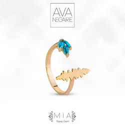 انگشتر فرکانس صدا مدل Mia طلای ۱۸ عیار