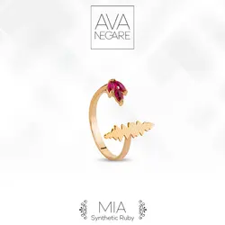 انگشتر فرکانس صدا مدل Mia طلای ۱۸ عیار