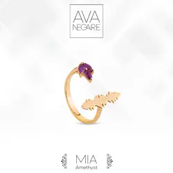 انگشتر فرکانس صدا مدل Mia طلای ۱۸ عیار