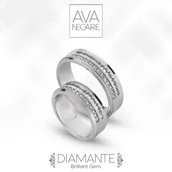حلقه فرکانس صدا مدل Diamante طلای ۱۸ عیار