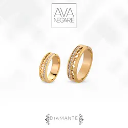 حلقه فرکانس صدا مدل Diamante طلای ۱۸ عیار