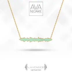 گردنبند فرکانس صدا مدل لاوندر Lavender طلای ۱۸ عیار