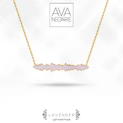 گردنبند فرکانس صدا مدل لاوندر Lavender طلای ۱۸ عیار