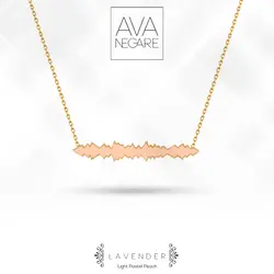 گردنبند فرکانس صدا مدل لاوندر Lavender طلای ۱۸ عیار