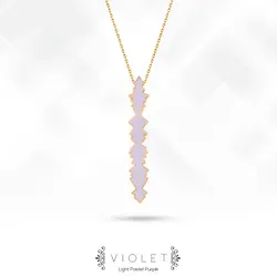 گردنبند فرکانس صدا مدل ویولت Violet طلای ۱۸ عیار