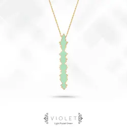 گردنبند فرکانس صدا مدل ویولت Violet طلای ۱۸ عیار