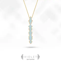 گردنبند فرکانس صدا مدل ویولت Violet طلای ۱۸ عیار