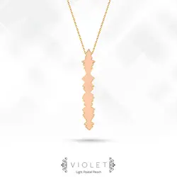 گردنبند فرکانس صدا مدل ویولت Violet طلای ۱۸ عیار