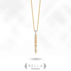 گردنبند فرکانس صدا مدل بِلا Bella تلفیق طلای ۱۸ عیار و نقره 925