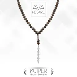 گردنبند فرکانس صدا مدل Kuiper نقره ۹۲۵ (Brown Bronzite)