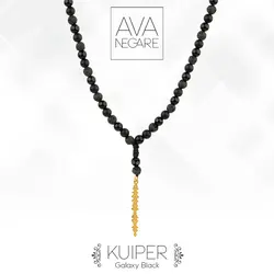 گردنبند فرکانس صدا مدل Kuiper طلای ۱۸ عیار (Galaxy Black)